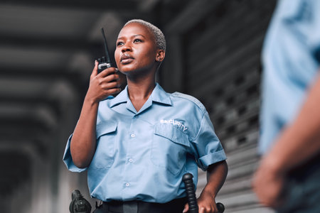 Security officer on a corporate premises